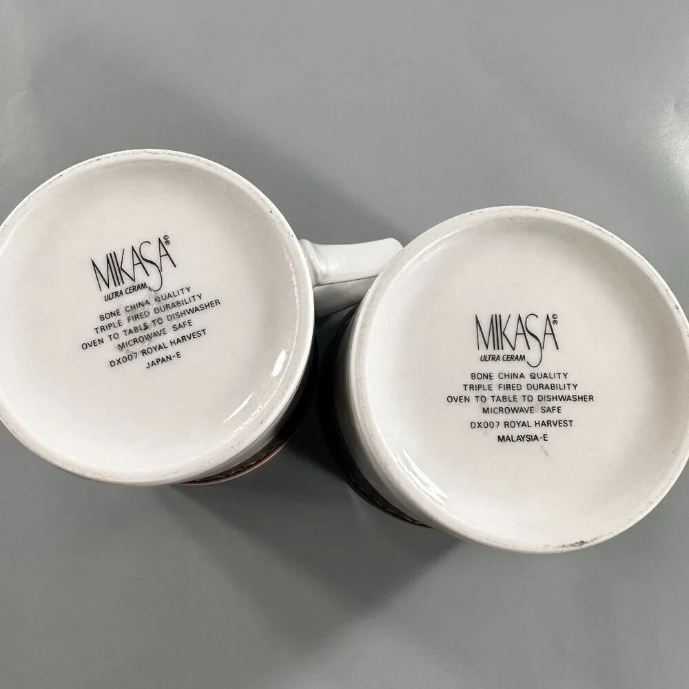 Mikasa Royal Harvest Tea Cup Ultra Ceram Mug Bone China Grape Set DX007